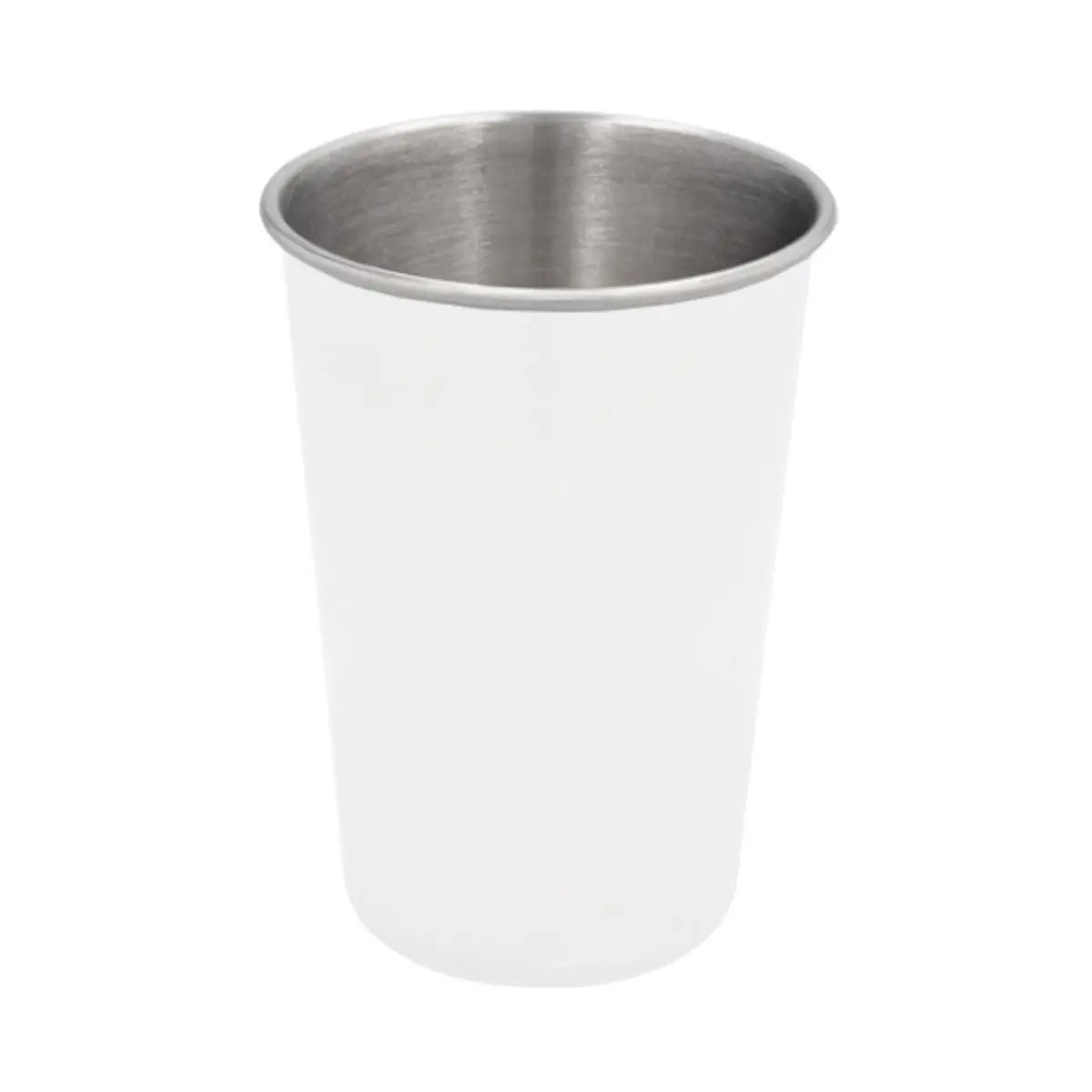 Vaso Cup Blanco Acero FOR PROMOTIONAL - For Promotional - vista lateral