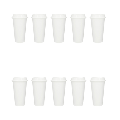 Pack 10 Vaso Plastico For Promotional Cafetero 475ml Colores