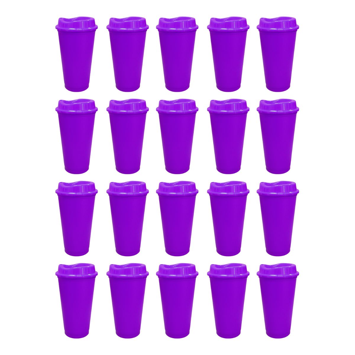 Pack 20 Vaso Plastico For Promotional Cafetero 475ml Colores