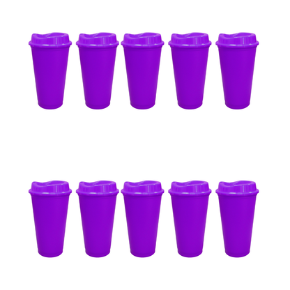 Pack 10 Vaso Plastico For Promotional Cafetero 475ml Colores