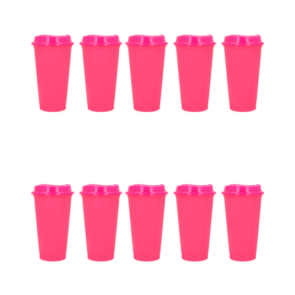 Pack 10 Vaso Plastico For Promotional Cafetero 475ml Colores