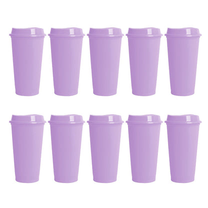 Pack 10 Vaso Plastico For Promotional Cafetero 475ml Colores