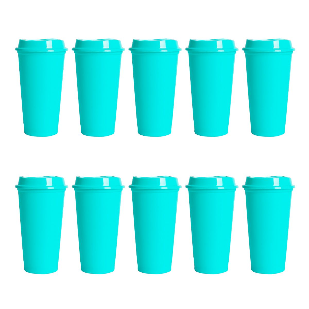 Pack 10 Vaso Plastico For Promotional Cafetero 475ml Colores