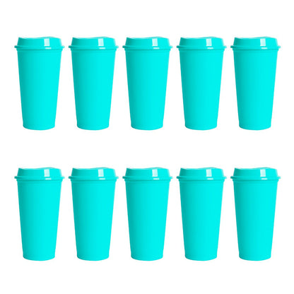 Pack 10 Vaso Plastico For Promotional Cafetero 475ml Colores