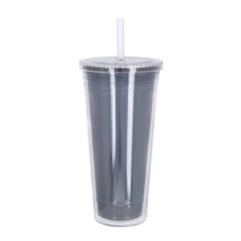 Vaso Doble Pared Popote For Promotional Plastico Colores