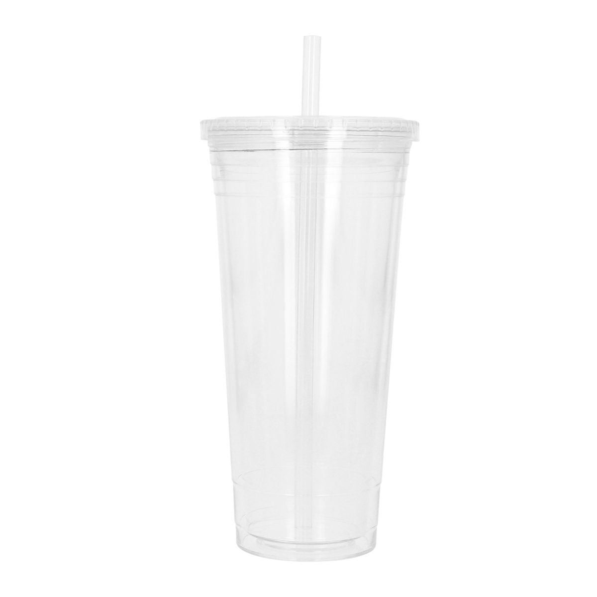 Vaso Doble Pared Popote For Promotional Plastico Colores