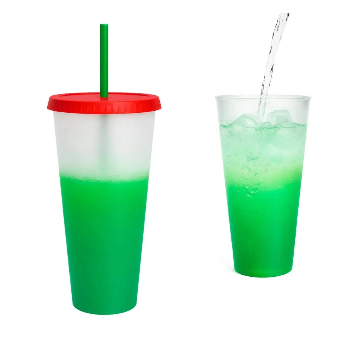 5pzs Vaso Plastico For Promotional Acabado Frost Degradado 700 ml