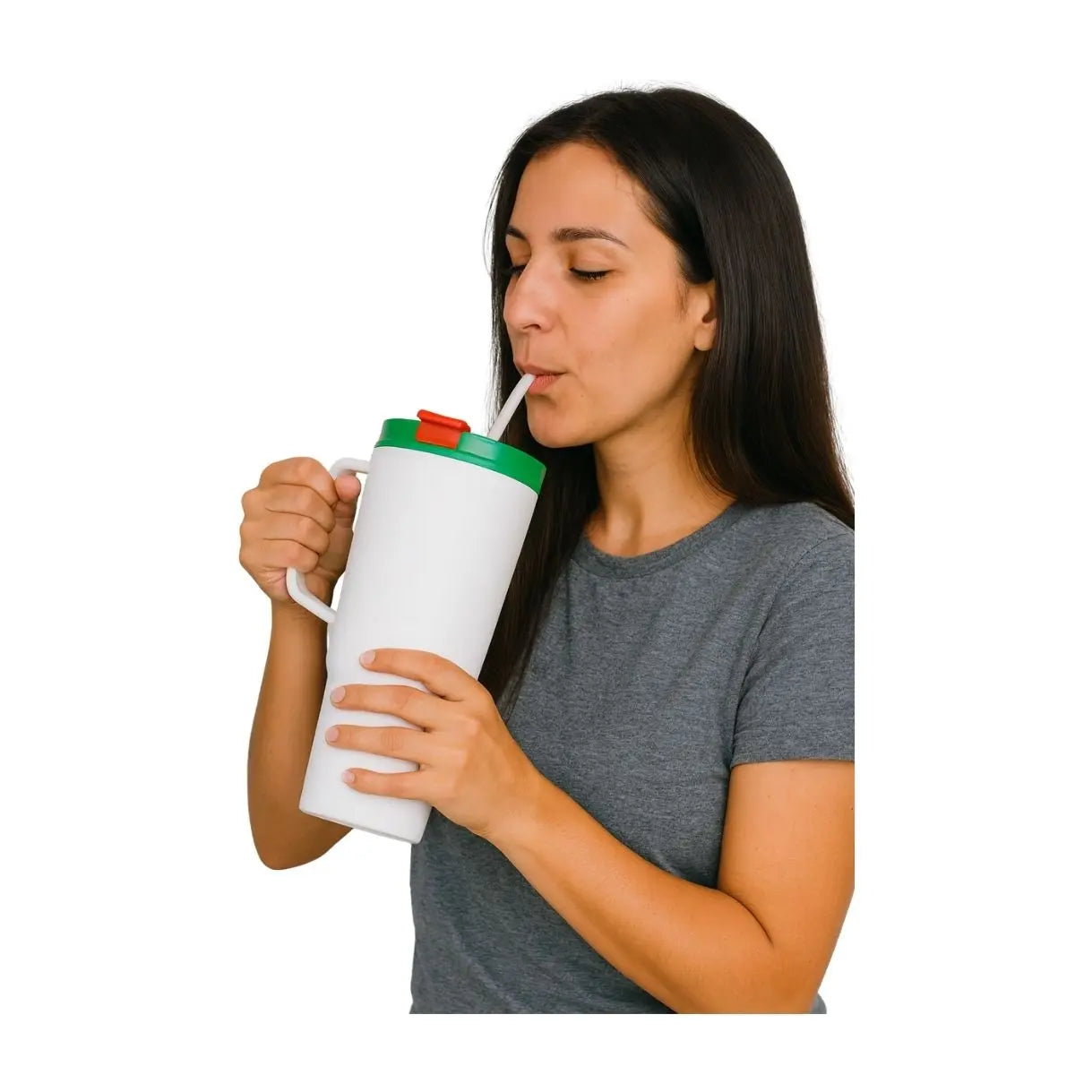 Vaso Plastico c/ Asa For Promotional Tapa Boquilla Popote