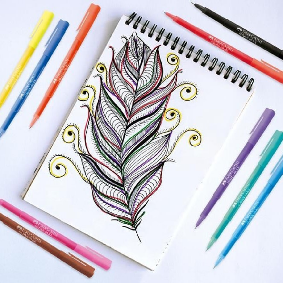 Rotuladores Faber Castell Punta Fina Ice 10 Pz - MarchanteMX