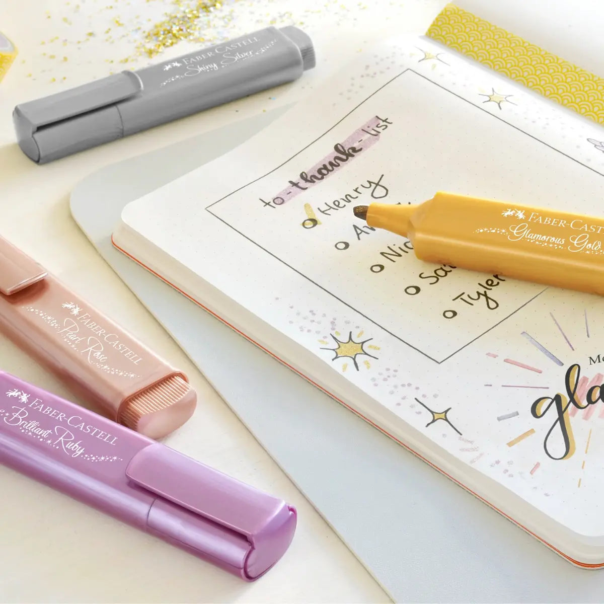 Marcador Efecto Metalico Faber Castell 4 Pz - Faber Castell - detalle