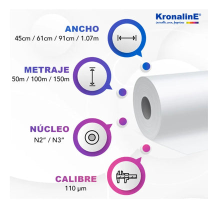 Papel Bond Precisión Kronaline Bx411 90gr Plotter N3 0.91 x 100 m 3 PIEZA - Kronaline - empaque