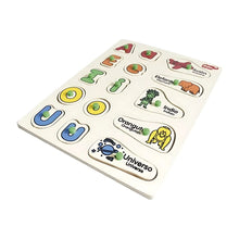 Rompecabezas Vocales Madera Letras Ingles Español Diako