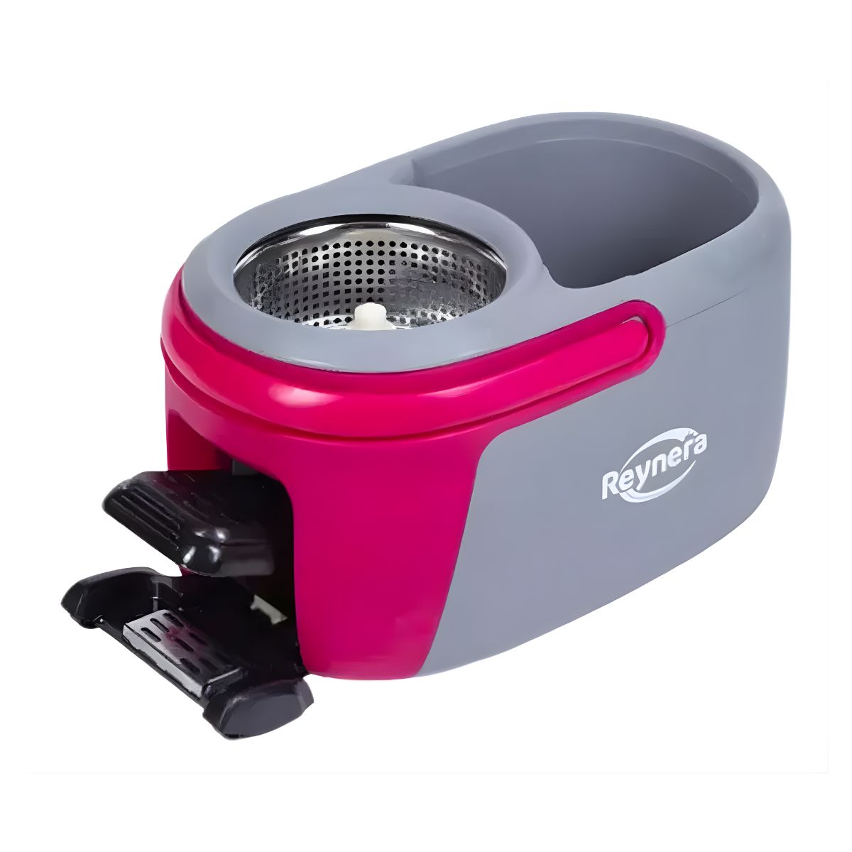 Kit Giramop Cubeta Mop Microfibra Reynera Centrifugo Gris