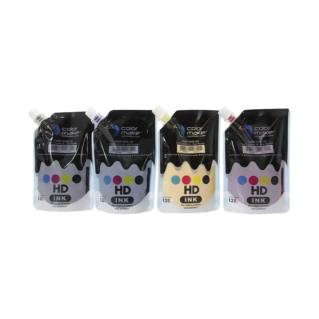 4pz Doypack de sublimación 125ml. Black Magenta Cyan Yellow Color Make *PRESENTACION DESCONTINUADA* - ColorMake - vista lateral