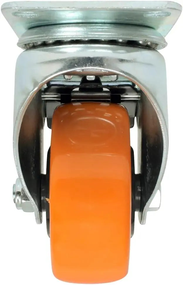 2pz Rodaja Pvc Giratoria Naranja Placa Freno 2´´ Dogotuls - Dogotuls - vista trasera