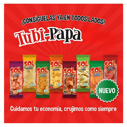 Papas Sabor Jalapeño Sol Tubipapa Botana Snack Salado 100gr - Papas Sol - empaque