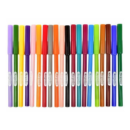 20 Plumones Escolar Punta Fina Wonder Marker Lavable Crayola