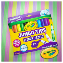 12 Marcadores Gruesos Lavable Brillantes Jumbo Tips Crayola