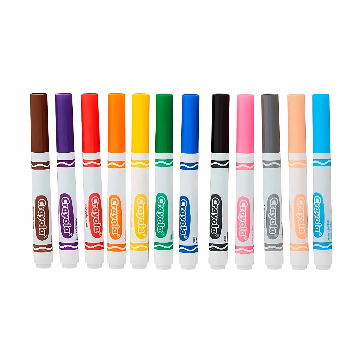 12 Marcadores Gruesos Lavable Brillantes Jumbo Tips Crayola