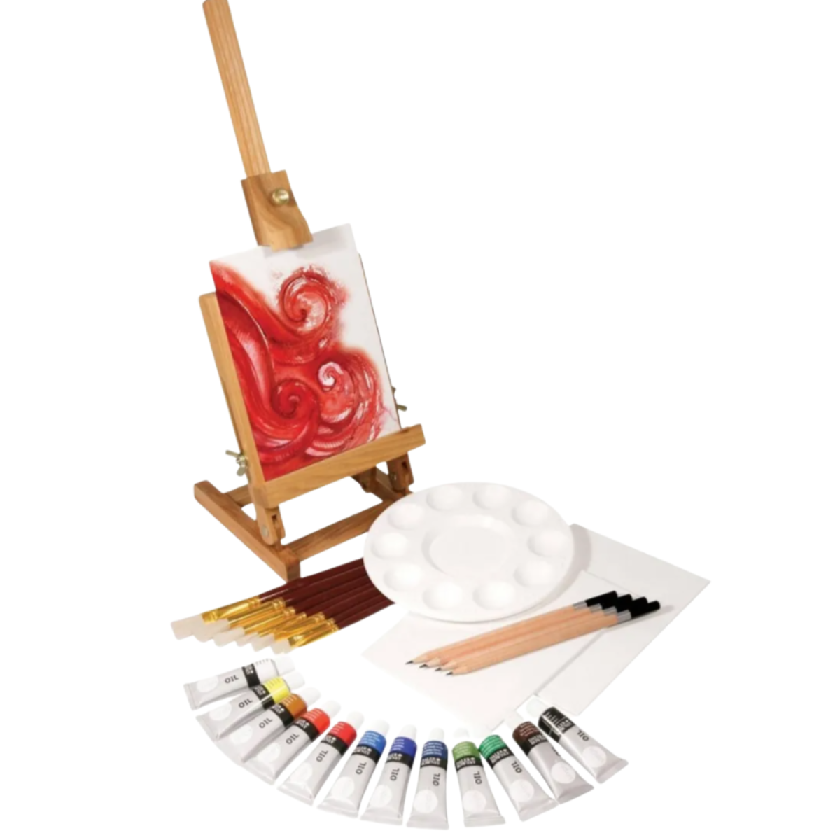 Set De Arte Mini Óleo Caballete Simply Daler Rowney 40 Piezas