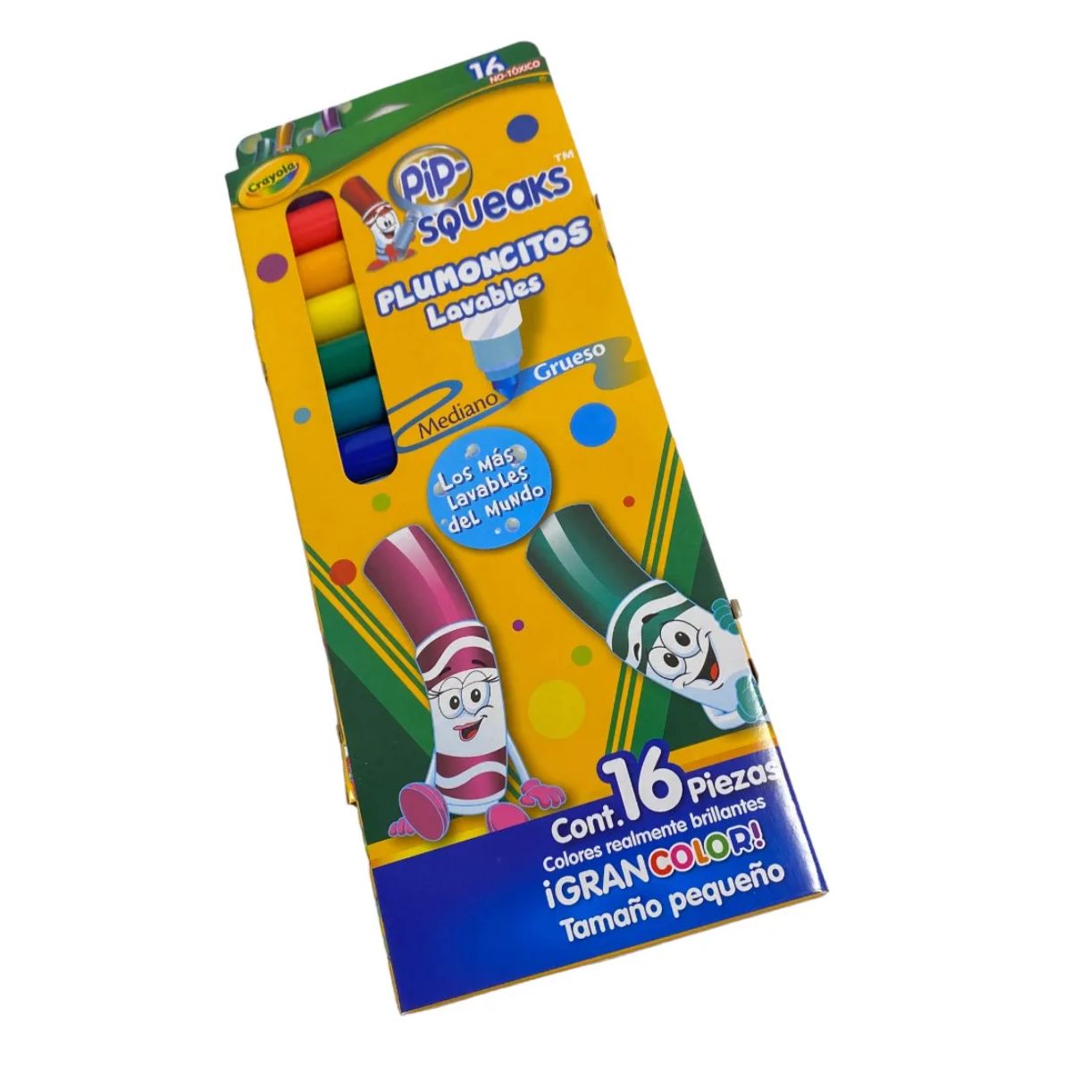 Plumones Plumocitos Lavables Crayola Pip Squeaks 16 Colores