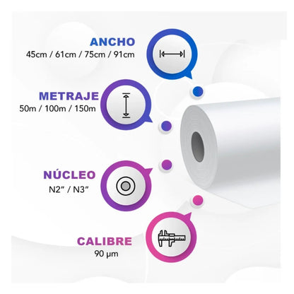 5 Rollo Papel Bond Premier Kronaline Bp400 Plotter 0.91 x 50 m Kronaline