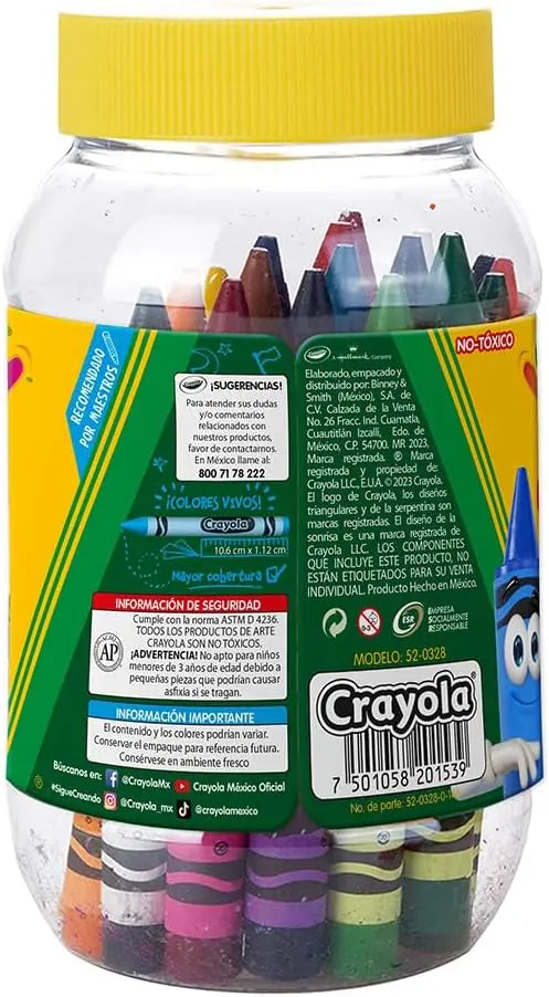 Bote 28 Crayones Jumbo Colores Escolar Redondos Crayola - Crayola