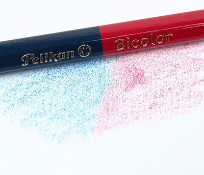 Lápices Bicolor Azul Oscuro Rojo Carmín Pelikan 10 Piezas