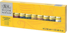 Set 10 Pinturas Acrílica Galeria Tubo 60ml Winsor & Newton