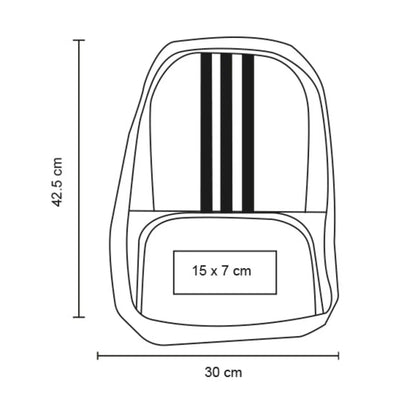 Mochila Negra Rayas Tricolor For Promotional 2 CompartimentoS