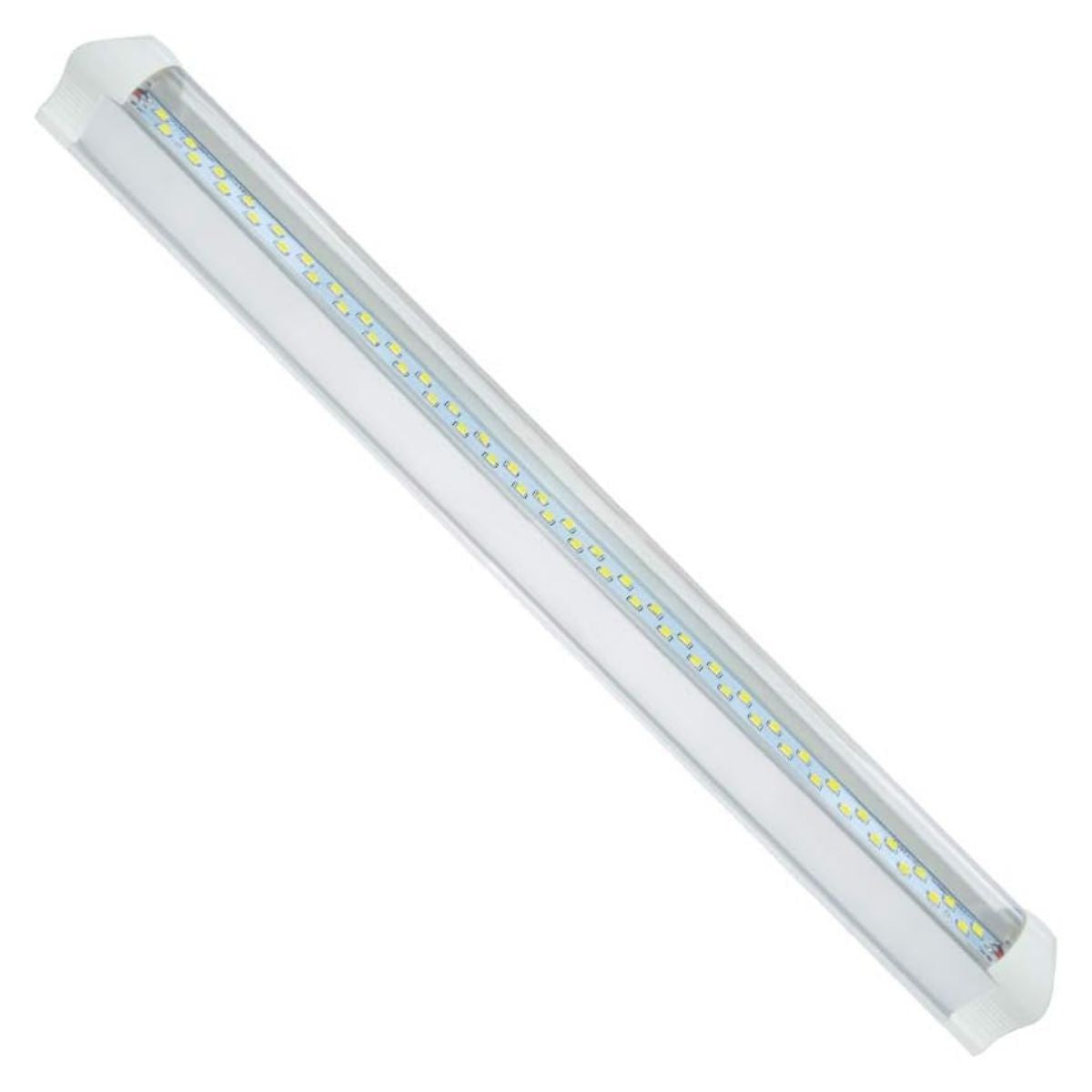 Luminaria Base Interior Aluminio Doble Línea LED COB Transparente 24 W Blanca Adir