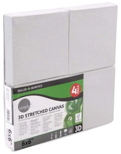 Set 4 Bastidores Lienzo Pintar Daler Rowney Simply 15x15cm