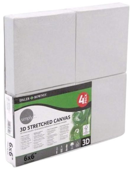 Set 4 Bastidores Lienzo Pintar Daler Rowney Simply 15x15cm