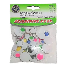 66 Piezas Ojos Movibles Barrilito Iris Colores Manualidades Barrilito