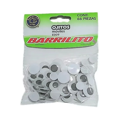 66 Piezas Ojos Movibles Barrilito Iris Negros Manualidades Barrilito