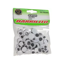 66 Piezas Ojos Movibles Barrilito Iris Negros Manualidades Barrilito