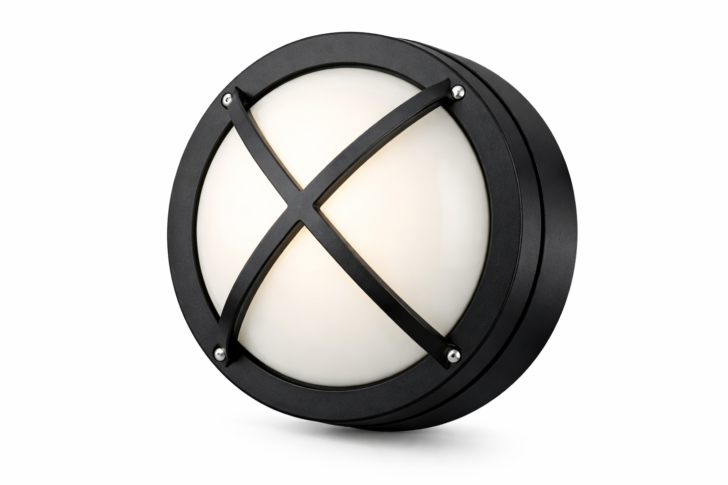 Arbotante Decorativo Redondo Lucerna Negro E27 Adir