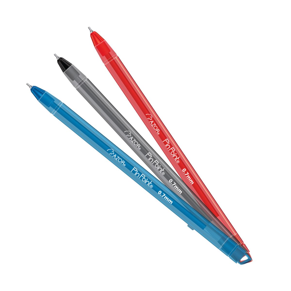 10 Boligrafos Plumas Pin Point Colores Basicos 0.7mm Azor