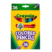 Caja 36 Lápices Colores Redondos + Sacapuntas Dibujo Crayola