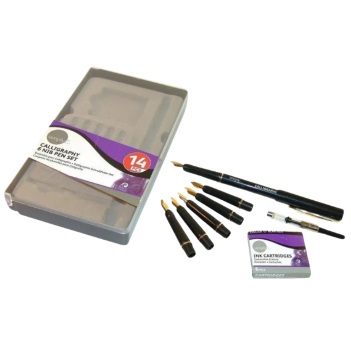 Set Plumas Caligrafía Simply Daler Rowney 14 Piezas