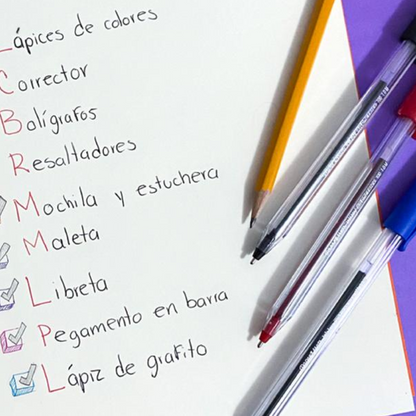 Bolígrafos de Colores Paper Mate Punto Mediano Stick Surtidos 3 Piezas