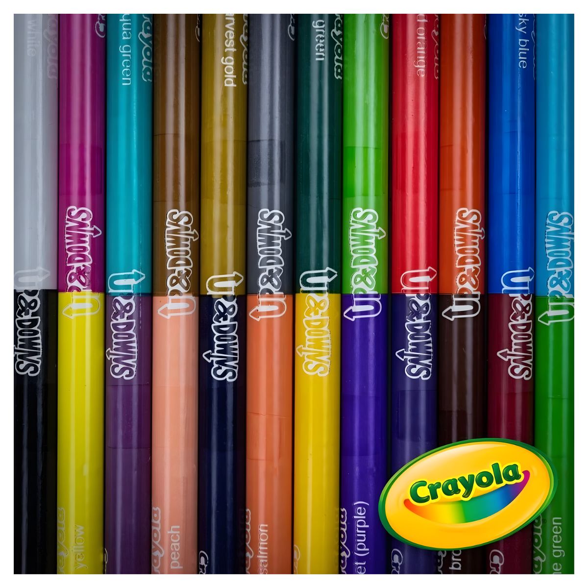 Lápices De Colores Crayola Up And Down Bicolor 12 Doble Punta 24 Colores