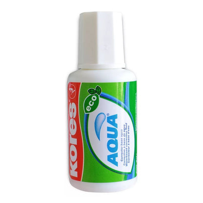 10 Correctores Liquidos Kores Aqua Ecologico Brocha 20ml C/u Kores