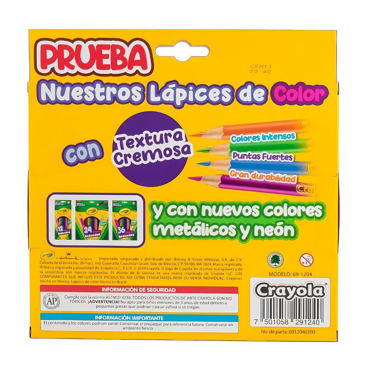 12 Crayones Jumbo Colores + 4 Lapices Color Crayola 16 Pzs