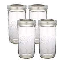 4pz Frasco Vidrio Mason Jars Ball 24oz Original Hermético