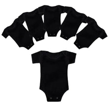 6pz Pañalero Negro Ropa Bebé Niño Niña Manga Larga y Corta