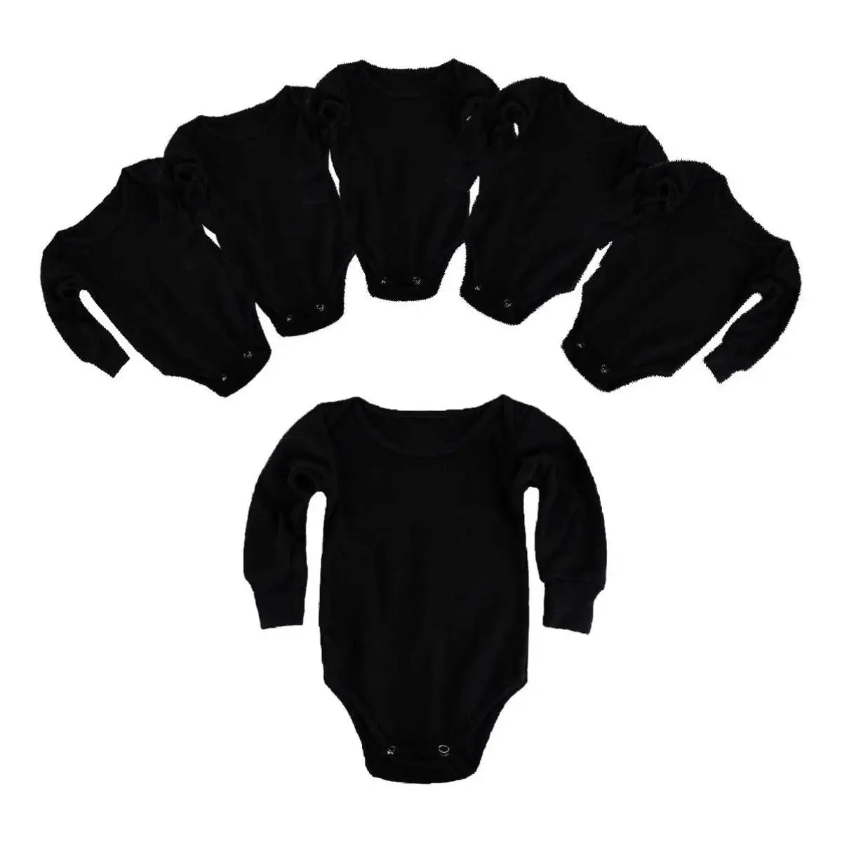 Pañalero NEGRO Manga Corta Talla 3 Meses 6 PIEZAS - Ramoncito - vista lateral