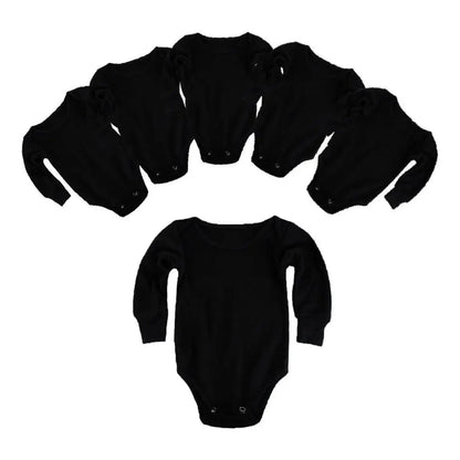 Pañalero NEGRO Manga Corta Talla 3 Meses 6 PIEZAS - Ramoncito - vista lateral