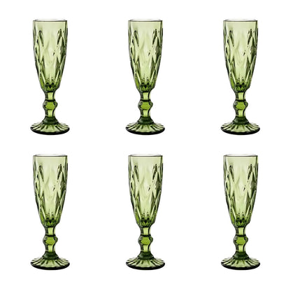 6 Copas Cristal Vino Flauta Libia Grande 170ml Elegir Color