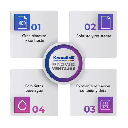 Papel Bond Precisión Kronaline Bx406 90gr Plotter N2 0.61 x 50 m Kronaline